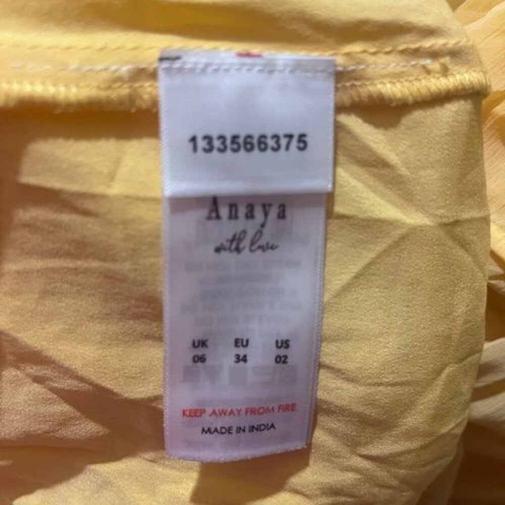 Anaya with love Marigold (Yellow) Tiered Maxi Dress Size 6 (NWT) - Picture 10 of 11